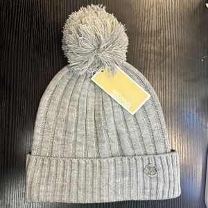 Michael Kors Pom-Pom Knit Beanie Hat